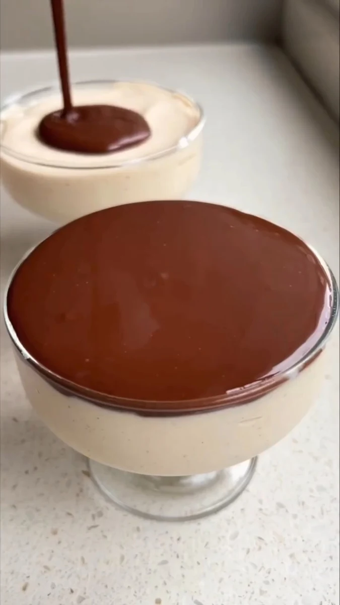 Mousse de crema de cacahuete con ganache