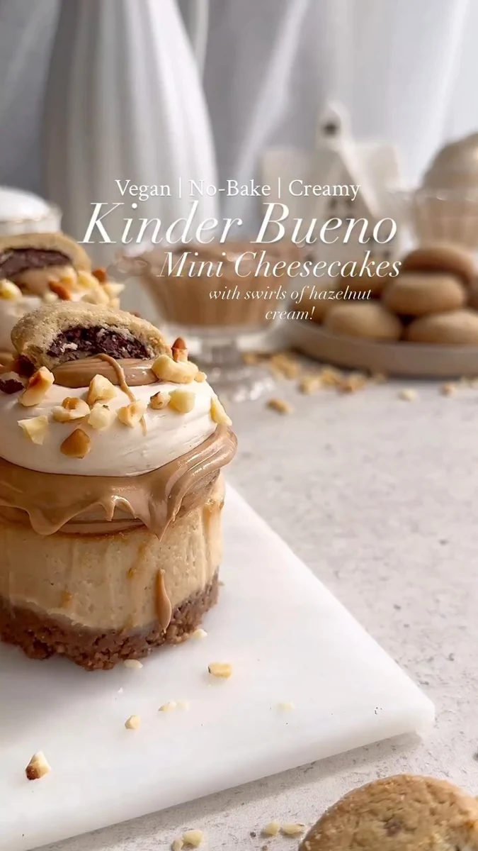 Mini cheesecakes de avellana