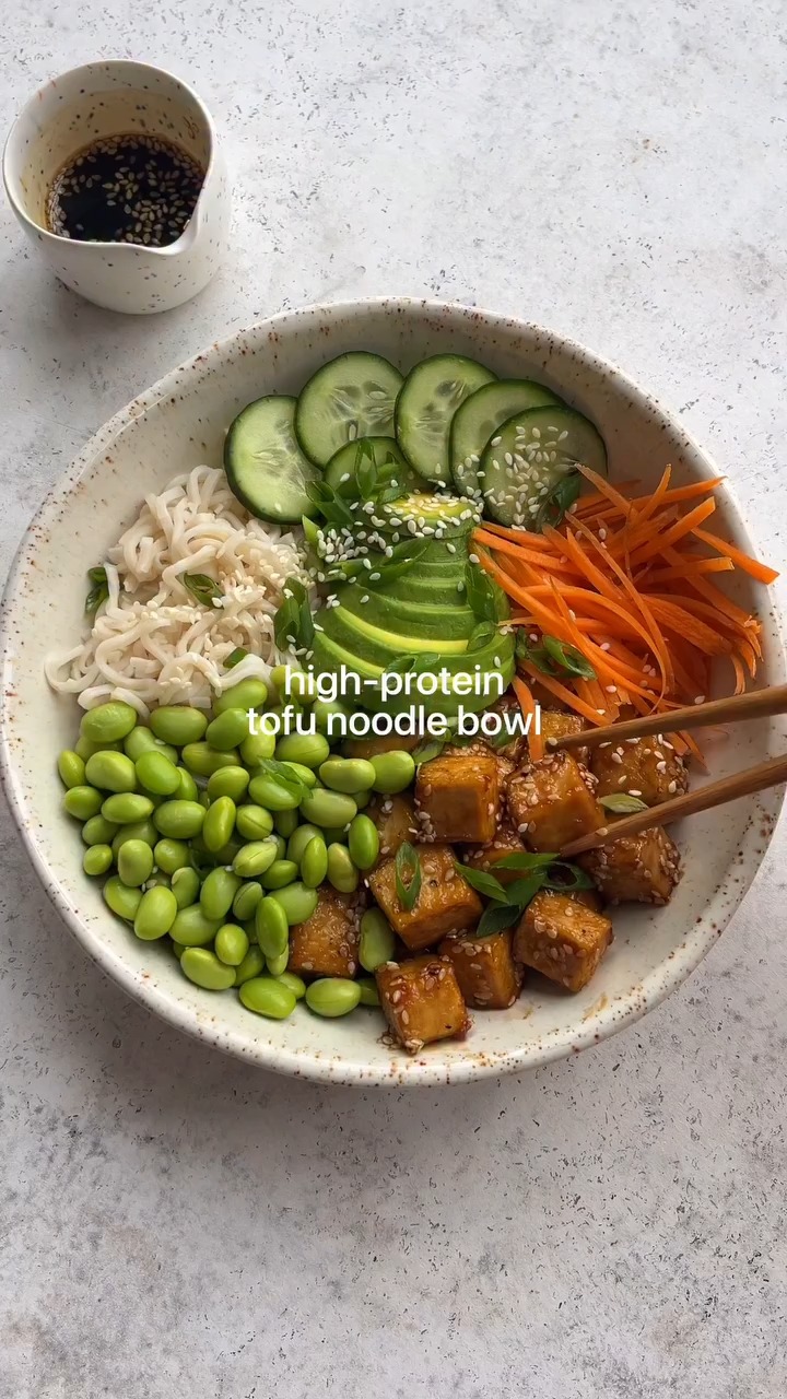 Sticky Tofu Noodle Bowl