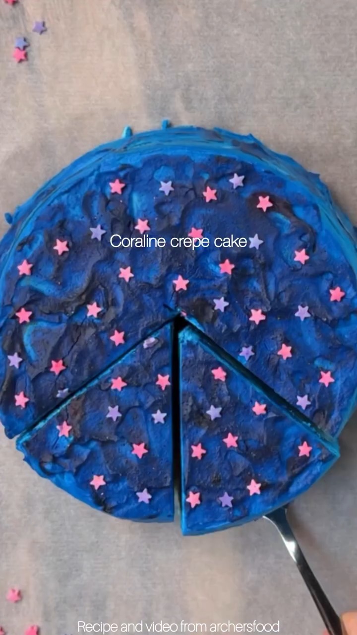 Vegan Coraline Crêpe Cake